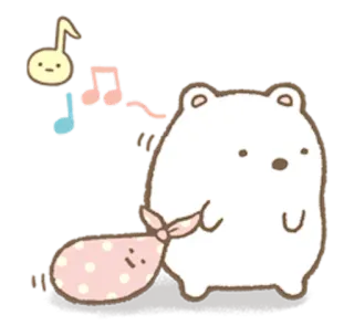 😂 imut, beruang, binatang, kawaii, musik, not telegram sticker
