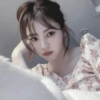 ⏰ wanita, potret, korea, asia, bunga, cantik, gadis whatsapp sticker
