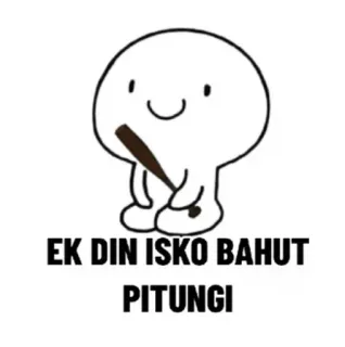 😂 EK DIN ISKO BAHUT PITUNGI desenho animado, taco de beisebol, hindi, texto, arte linear telegram sticker