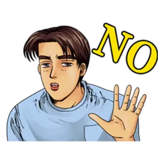 ⛔ NO no, rifiuto, dissenso, cartone animato, rifiuto telegram sticker