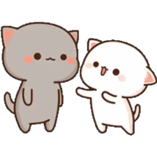 😁 cat, cute, cartoon, kawaii, animals whatsapp sticker