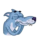 😍 wolf, cartoon, dier, cool, zonnebril, geanimeerd telegram sticker