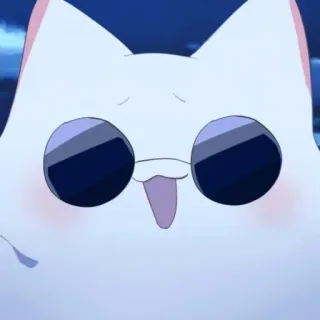 😼 kucing, keren, kacamata hitam, anime, kartun, imut telegram sticker