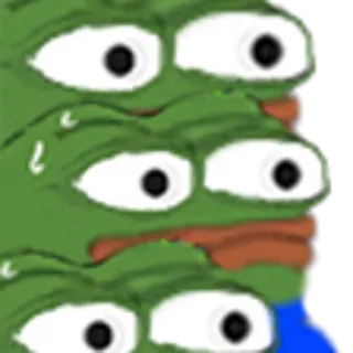 😳 Pepe the Frog meme, frog, green, emotions, twitch telegram sticker