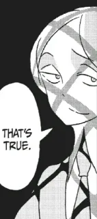 😏 THAT'S TRUE. Manga, Anime, Ausdruck, Aussage telegram sticker