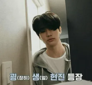 🤪 Hyunjin 곰 (장이) 쉥(얼) 현진 등장 ฮยอนจิน, K-pop, เกาหลี, Stray Kids, ไอดอล telegram sticker