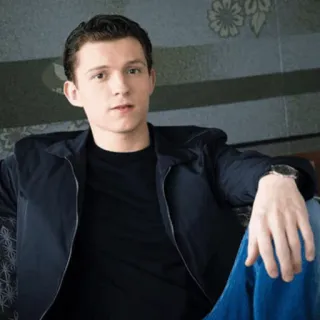 ⚙ Tom Holland actor, famoso, Tom Holland, hombre, retrato whatsapp sticker