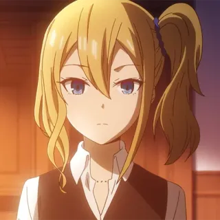 😧 Anime, Mädchen, Blond, Charakter, Süß, Manga telegram sticker