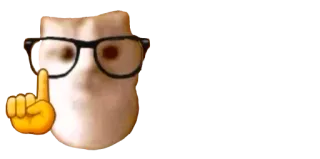 🤓 Emoji, Dedo, Óculos, Engraçado telegram sticker
