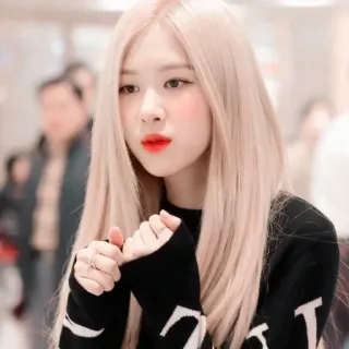 🌹 Rose Rose, Blackpink, Kpop, cantante, Idol, pelo rubio whatsapp sticker
