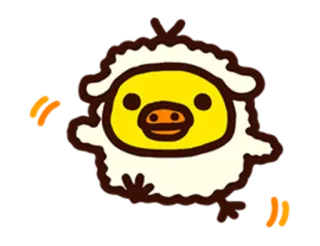 🐤 курица, яйцо, милый, каваий, животное, мультфильм telegram sticker