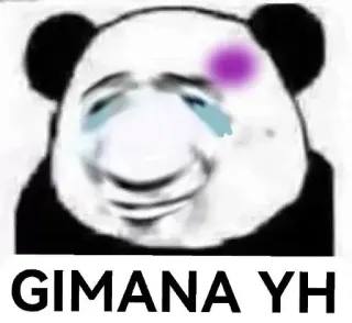 😭 GIMANA YH panda, crying, meme whatsapp sticker