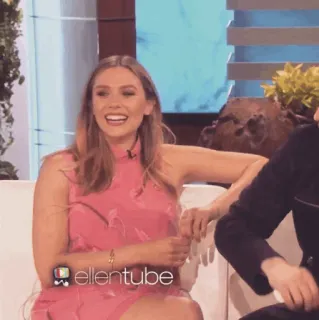 🌬 Elizabeth Olsen The Ellen DeGeneres Show ellentube elizabeth olsen, ellentube, the ellen degeneres show, entrevista, talk show, celebridade telegram sticker