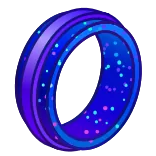 💍 anello, blu, viola, spazio, galassia, lucido, cerchio telegram sticker