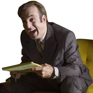 😂 Saul Goodman Better Call Saul pengacara, kriminal, setelan, karakter, Breaking Bad whatsapp sticker
