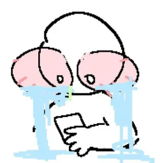 😨 khóc, buồn, cảm xúc, điện thoại, nước mắt, phác thảo telegram sticker