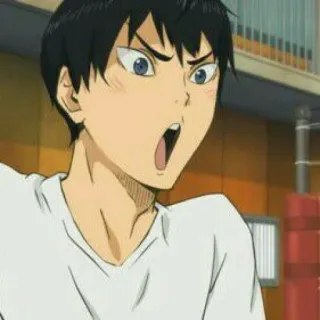🏐 Tobio Kageyama Haikyuu!! anime, kageyama, haikyuu, shocked, surprised whatsapp sticker