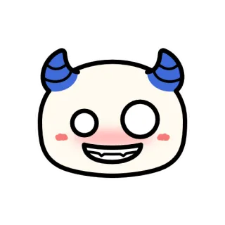 😁 diablo, demonio, dibujo animado, monstruo, cuernos, mono telegram sticker