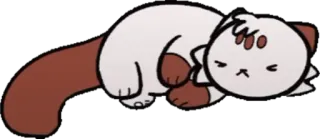 😣 cat, animal, cartoon, sticker, cute, sleepy, feline telegram sticker