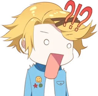 😱 Anime, Tanda tanya, Terkejut, Tanda seru telegram sticker