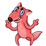 🖕 volpe, cartone animato, dito medio, offensivo, maleducato, gesto telegram sticker