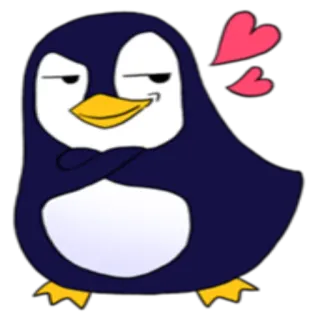 💝 пингвин, мультфильм, сердце, любовь, животное, милый, эмодзи, день святого валентина telegram sticker