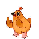 🖕 frango, rude, ofensivo, dedo do meio, pássaro telegram sticker