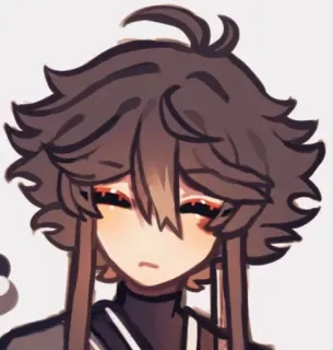 🌟 Anime, Dibujos animados, Personaje, Retrato, Ilustración whatsapp sticker