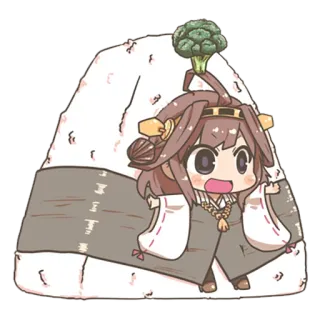 🍙 Anime, Onigiri, Essen, Süß, Chibi, Cartoon, Figur, Kawaii telegram sticker