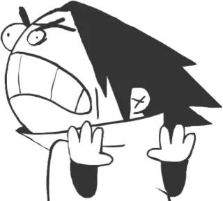 🙌 angry, cartoon, expression, frustrated, annoyed telegram sticker