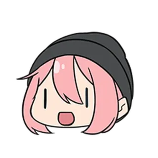 🏕 อนิเมะ, จิบิ, น่ารัก, การ์ตูน, คาวาอิ, มังงะ, หมวก telegram sticker