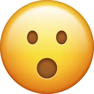 😮 emoji, astonished face, surprised face, emotion, expression, shock telegram sticker