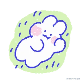 🥰 carino, nuvola, kawaii, scarabocchio, cartone animato telegram sticker