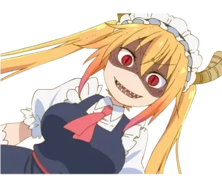 😈 Tohru Miss Kobayashi's Dragon Maid Аниме, Дракон, Горничная, Тору, Злой, Дракон-горничная Кобаяши-сан telegram sticker