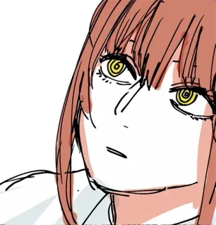 😯 Makima Chainsaw Man makima, chainsaw man, anime, manga, woman, character telegram sticker