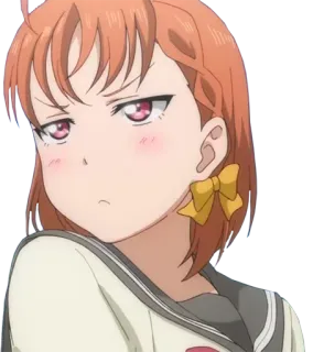 😑 anime, girl, cartoon, cute, smug telegram sticker