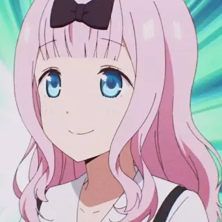 🌟 Chika Fujiwara Kaguya-sama: Love Is War Anime, Schattig, Roze haar, Chika Fujiwara, Kaguya-sama telegram sticker