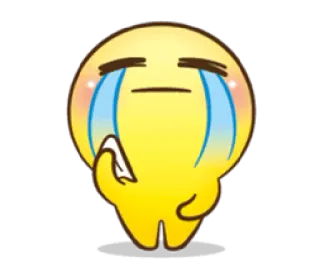 😭 płacz, emoji, smutny, łzy, kreskówka whatsapp sticker