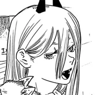 🐚 Power Chainsaw Man anime, manga, demon, horns, power, chainsaw man telegram sticker