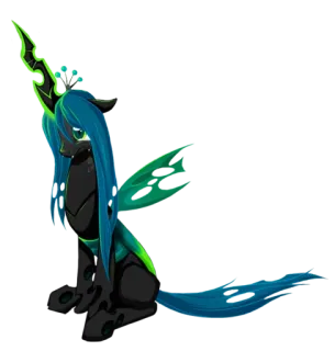 😢 Queen Chrysalis My Little Pony Pônei, Queen Chrysalis, Vilão, Desenho animado, Animação, Monstro whatsapp sticker