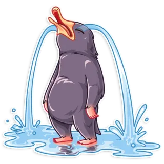 😭 漫画, 泣く, 悲しい, 動物, 水, 感情, 漫画 telegram sticker