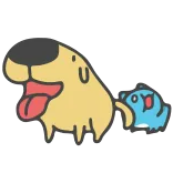 👊 собака, милый, животное, мультфильм, друг, щенок whatsapp sticker