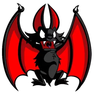 😋 chauve-souris, dessin animé, animal, halloween telegram sticker