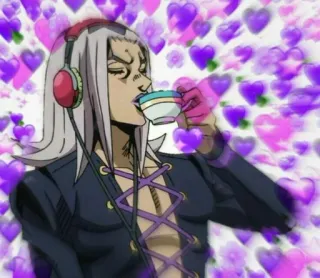 🔊 Leone Abbacchio JoJo's Bizarre Adventure Anime, Leone Abbacchio, JoJo's Bizarre Adventure, Tee, Herzen, Kopfhörer whatsapp sticker