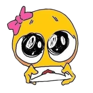 💌 Emoji, Niedlich, Schleife, Gelb, Augen telegram sticker