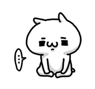 ❤ ... gato de dibujos animados, pegatina animal, lindo, bocadillo de diálogo, cara de gato, gracioso telegram sticker