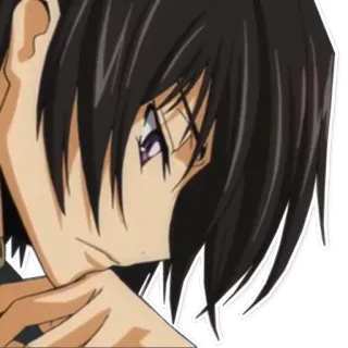 🤔 Lelouch Lamperouge Code Geass anime, lelouch, code geass, character, manga telegram sticker
