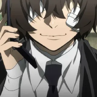 🥀 Osamu Dazai Bungou Stray Dogs anime, character, Dazai, bandages telegram sticker
