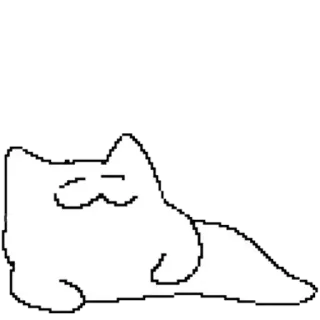 🫠 cat, lazy, sleepy, animal, domestic, pet, cartoon, relaxation telegram sticker