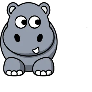 😙 ฮิปโป, สัตว์, การ์ตูน, น่ารัก, ภาพประกอบ, สัตว์เลี้ยงลูกด้วยนม telegram sticker